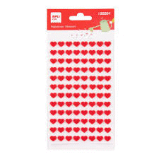 STICKERS APLI CORAZONES 3D TERCIOPELO