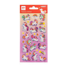 STICKERS APLI UNICORNIOS PUFFY