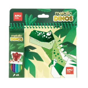 BLOC MAGIC METALLIC DINOS ROTULADORES APLI KIDS