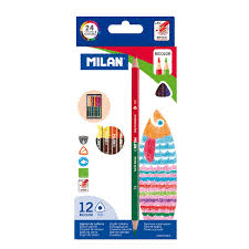12 LAPICES COLOR TRIANGULAR BICOLOR MILAN