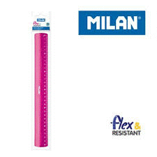 REGLA 30CM FLEX ROSA MILAN POLYBAG