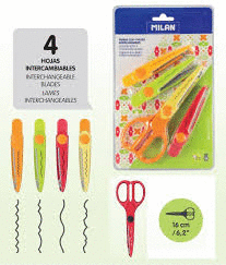 PACK TIJERAS INTERCAMBIABLES 4FORMAS MILAN 