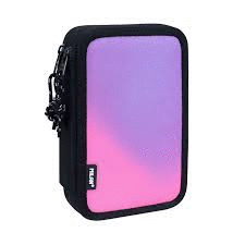 ESTUCHE 2 PISOS MILAN SUNSET NEGRO&ROSA