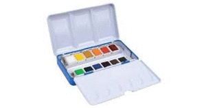 SET ACUARELAS METALICA MILAN ESTUCHE DE 12 COLORES