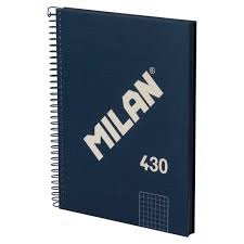 LIBRETA MICROPERFORADA CUADRICULA A5 80H 95G 1918 AZUL MILAN