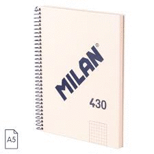 LIBRETA MICROPERFORADA CUADRICULA A5 80H 95G 1918 BLANCA MILAN