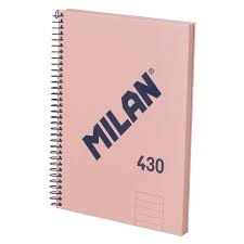 LIBRETA MICROPERFORADA PAUTA A5 80H 95G 1918 ROSA MILAN