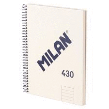 LIBRETA MICROPERFORADA PAUTA A5 80H 95G 1918 BLANCO MILAN