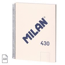 LIBRETA MICROPERFORADA LISA A4 80H 95G 1918 BEIGE MILAN