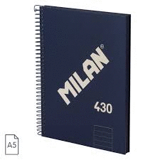 LIBRETA MICROPERFORADA LISA A5 80H 95G 1918 AZUL MILAN