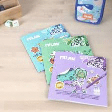 CUADERNO PARA COLOREAR+STICKERS COLOURING BOOK MILAN SURTIDOS