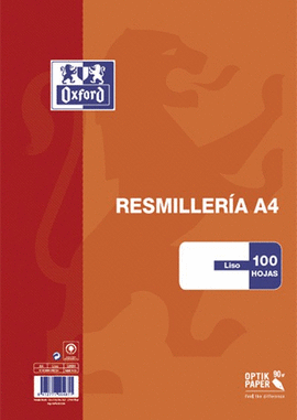 RESMILLERIA A4 LISO 100H 90GR OXFORD