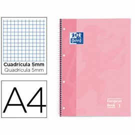 CUADERNO MICROPERFORADO A4 OXFORD ROSA CHICLE 80H 90GR