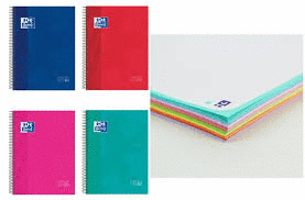 CUADERNO MICROPERFORADO A4 OXFORD 10COLORES 120H 90GR