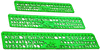 REGLA PLANTILLA LETRAS ESCOLAR JUEGO DE 3   10-8-6MM