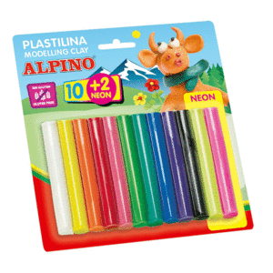 PACK PLASTELINA 10+2NEON ALPINO