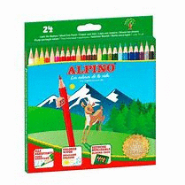 LAPICES DE COLORES ALPINO C/24 COLORES LARGOS