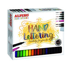 ALPINO COLOR EXPERIENCE HAND LETTERING CREATIVITY FOR YOUR LIFE 24 ROTULADORES PINCEL 2PUNTA FINA 1LAPIZ 1GOMA