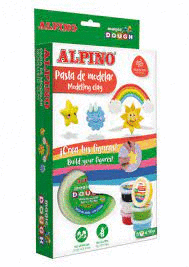 PLASTELINA ALPINO MAGIC DOUGH 6X40GR. DAY & NIGHT