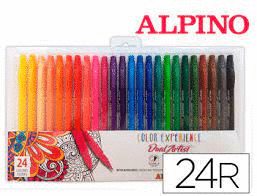 ALPINO COLOR EXPERIENCE DOBLE PUNTA 24 ROTULADORES DUAL ARTIST