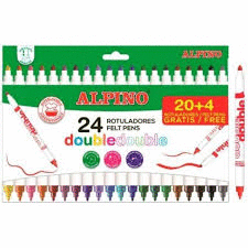 ALPINO ROTULADORES DOBLE PUNTA 24COLORES