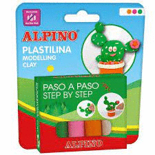 PASO A PASO CACTUS PLASTELINA ALPINO 4X25G.