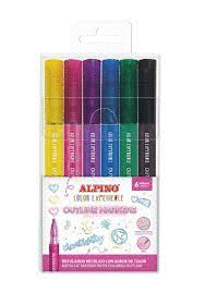 ALPINO COLOR EXPERIENCE ROTULADOR METALCO CON BORDE DE COLOR 6COLORES