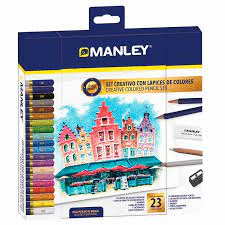 SET CREATIVO LAPICES MANLEY 23 COLORES