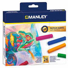 SET CREATIVO PASTELES SUAVES MANLEY 24 COLORES