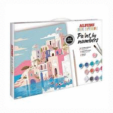 ALPINO COLOR EXPERIENCE PAINT BY NUMBERS 21PINTURA 1LIENZO 3 PINCELES