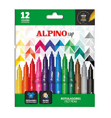 ROTULADORES DE 12 ALPINO PUNTA 1MM SUPERLAVABLE