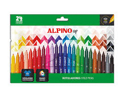 ROTULADORES DE 24 ALPINO PUNTA 1MM SUPERLAVABLE