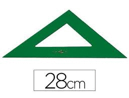 ESCUADRA FABER 28 CM PLASTICO VERDE
