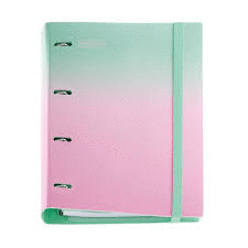 CARPEBLOC A4 4ANILLAS 35MM PP GRADIENT MINT&ROSA