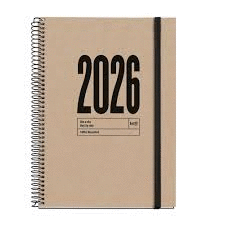 AGENDA MIQUELRIUS PLUS RECY.BLACK & ROSA & KRAFT D/P C/GOMA