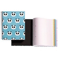 NOTE BOOK A5 CUADRICULA ESTAMPADO PANDA 