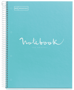 NOTE BOOK 1 A4 90G EMOTIONS CARTON AZUL CIELO