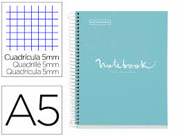 NOTE BOOK 1 A5 90G EMOTIONS CARTON AZUL
