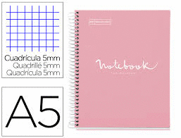 NOTE BOOK 1 A5 90G EMOTIONS CARTON ROSA