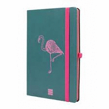 CUADERNO MODERN LISO F3 C/GOMA FLAMINGO FLEXI