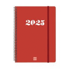 AGENDA FINOCAM MY E10 D/P ROJA-AZUL-NEGRA ESPIRAL
