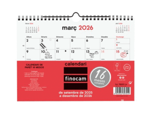 CALENDARI ESCOLAR FINOCAM PARET S 16M ESCOLAR