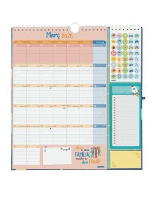 CALENDARI ESCOLAR FAMILIAR PLUS 16M FINOCAM