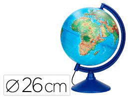 GLOBO TERRAQUEO CON LUZ 26CM FISICO & POLITICO LIDERPAPEL