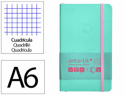 CUADERNO ANTARTIK NOTES A6 CUADRICULA TURQUESA