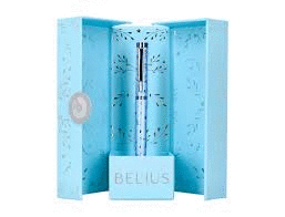 BOLIGRAFO BELIUS BELLA ALUMINIO AZUL DISEÑO PLATEADO RELIEVE