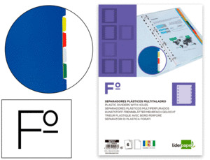 SEPARADORES Fº PLASTICO 6 PESTAÑAS