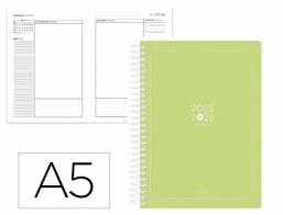 AGENDA ESCOLAR A5 D/P ANTARTIK ESSENTIALS COLORES SURTIDOS