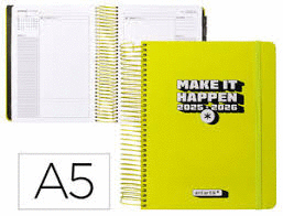 AGENDA ESCOLAR A5 D/P ANTARTIK NEON COLORES SURTIDOS