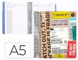 AGENDA ESCOLAR A5 D/P ANTARTIK CARGO SELLOS COLORES SURTIDOS